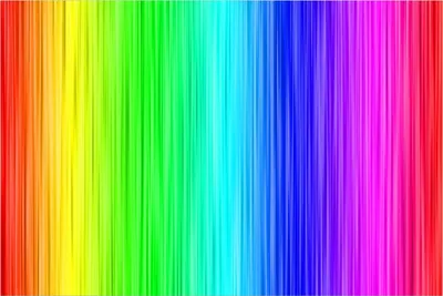 Produktbild von Wallario Premium Glasbild, freischwebende Optik, kräftige Farben, Größe 90 x 60 cm Motiv Regenbogenmuster - Farben rot, gelb, grün, blau, pink und rot