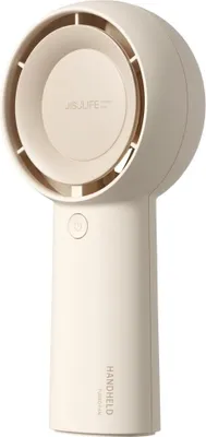 A handheld fan on a white background.