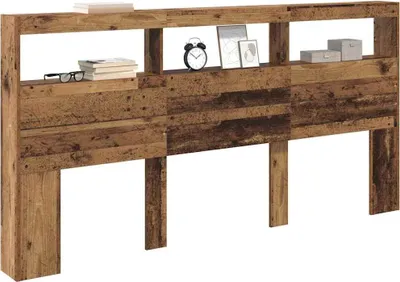 Produktbild von Kopfteil mit Regal Altholz 200 x 17 x 102 cm Holzwerkstoff