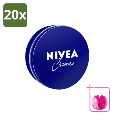 Zdjęcie produktu dla 20 sztuk kremu nawilżającego Nivea Hydratisierende, pojemność 150 ml, zestaw ekonomiczny