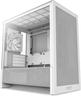 Zdjęcie produktu dla NZXT H3 Flow (2025) All White Midi Tower mATX Gaming Gehäuse weiß mit Glasfenster