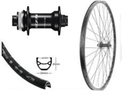 Produktbild von VorderradnGravel - und Cyclocross 36 Loch, 100mm, CL Disk, 12mm Steckachse