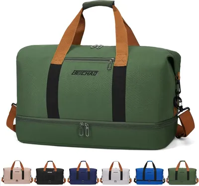 Produktbild von Sporttasche & Reisetasche für Damen und Herren - mit Schuhfach Nassfach, Large Capacity Travel Bag Leichte Trainingstasche wasserdichte Schwimmtasche