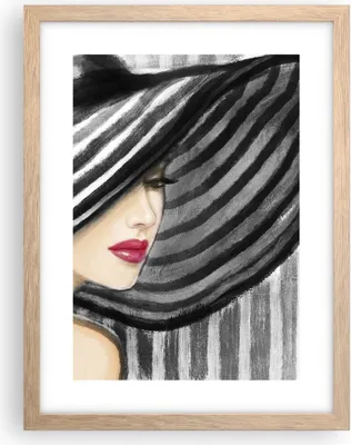 Produktbild von Gerahmtes Poster - Rahmen in heller Eiche - frau stil mode - 30x40 cm - Wand Bild - Wanddeko - Wandbilder - Kunstposter - Wandposter - Bilderrahmen - Bilder - Kunstdruck - Wandbild - P2NPA30x40-3926