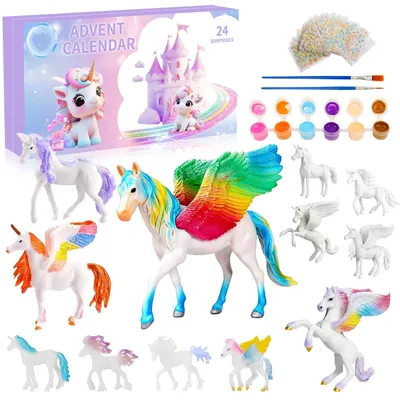 Produktbild von Einhorn Adventskalender 2026 Malerei DIY Einhorn Weihnachtskalender 2026