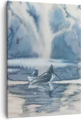 Produktbild von Bild auf Leinwand - Leinwandbild - Einteilig - Boot Fischer Wasser - 50x70cm - Wand Bild - Wanddeko - Wandbilder - Leinwanddruck - Wanddekoration - Leinwand bilder - Wandbild - PA50x70-3864