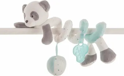 Produktbild von Weich-Spielzeugspirale Pandaknochen türkis 25cm