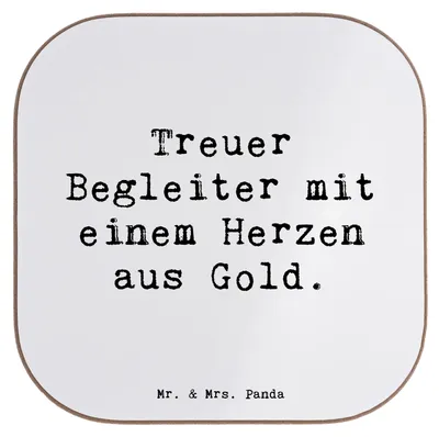 Produktbild von Mr. & Mrs. Panda Untersetzer für Gläser Spruch Skye Terrier Herz - Weiß - Geschenk, Holzuntersetzer, Hunderassen, Freundschaft, Tischschoner, Hundeliebe, Familienhund