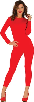 Produktbild von elastischer Ganzkörperanzug in rot für Damen, Größe:L