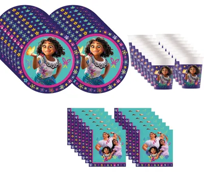 Produktbild von Encanto Mirabel Party Deko Set 52 teilig Kindergeburtstag Geschirr