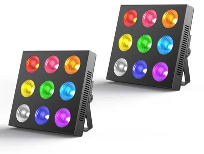 Zdjęcie produktu dla Światło LED typu "cob" z dziewięcioma diodami, reflektor LED sceniczny, lampa DJ-ska, oświetlenie imprezowe, oświetlenie sceniczne