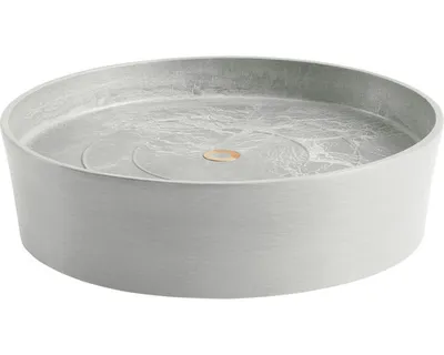 Produktbild von Untersetzer Ecopots mit Rollen Kunststoff Ø 28,7 cm H 8,3 cm grauweiß