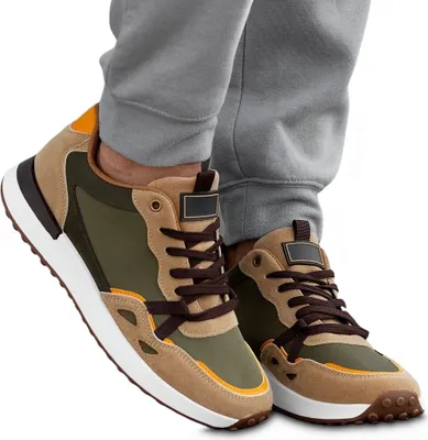 Produktbild von Herren Sneaker Komfort Sportschuhe Turnschuhe Freizeit Ripole Grün Gr.43