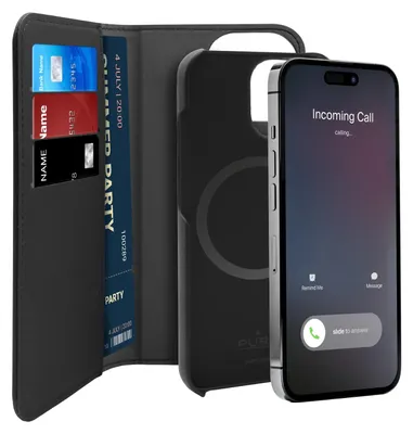 Produktbild von Puro MagSafe Book Case iPhone 14 Pro Max schwarz