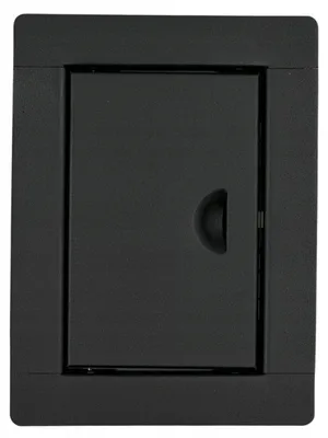 Produktbild von Mimet Revisionstür Metall Schwarz 10x15 cm Schnappverschluss