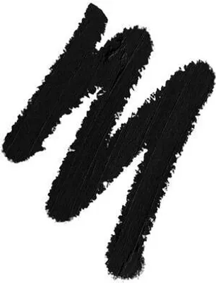 A swatch of black eyeliner.