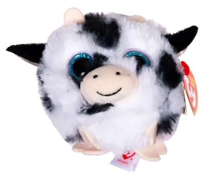 Immagine prodotto di Ty Moophy mucca peluche Puffies bianco e nero - Fluffy