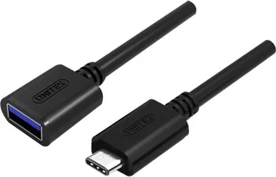 Produktbild von UNITEK Y-C476BK, 0,2 m, USB C, USB A, USB 3.2 Gen 1 (3.1 Gen 1), 5 Gbit/s, Schwarz