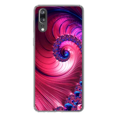 Produktbild von MuchoWow® Handyhülle Schutzhülle Hülle für Huawei P20 Spirale - Abstrakt - Farben Silikon Softcase Handy Hülle - Hardcover