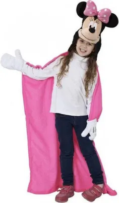 Produktbild von Kinder MINNIE MOUSE Maus Kapuzen Fleecedecke Kuscheldecke 100x100cm