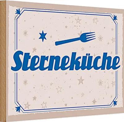 Produktbild von Holzschild Spruch 30x20cm Sterneküche