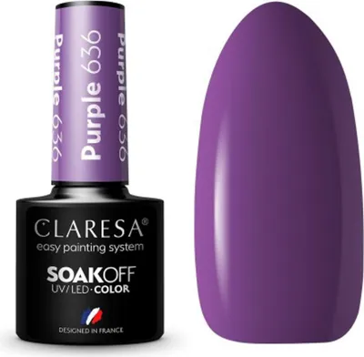 Produktbild von CLARESA SoakOFF UV/LED Gel - Purple 636, 5 ml