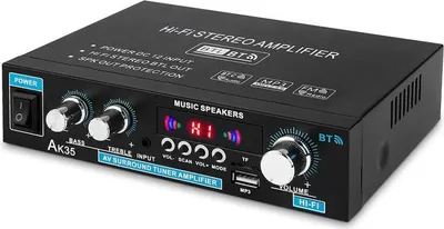 Produktbild von Bluetooth-Verstärker – Mini-2-Kanal-Verstärker – Schwarz – 0,55 kg – Kabellos