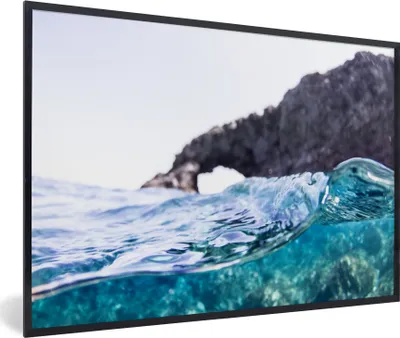 Produktbild von MuchoWow® MuchoWow® Gerahmtes Poster Wasser - Golf - Meer 90x60 cm - Poster mit zchwarzem Bilderrahmen - Fotorahmen - Foto-Plakat