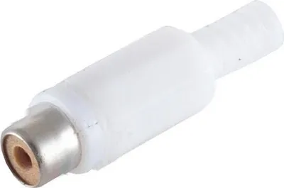 Produktbild von shiverpeaks BASIC-S Cinchkupplung, Kunststoff, weiß zum selber löten, im Polybeutel mit Eurolochung (BS51500-W)