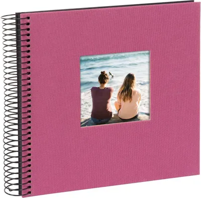 Produktbild von Goldbuch Bella Vista, Fuchsie, 40 Blätter, Spiralbindung, Polyurethan, Schwarz, 200 mm