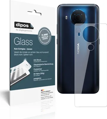 Produktbild von 2x Schutzfolie für Nokia 5.4 Rückseite - Anti-Shock 9H Folie dipos Glass Kunststoffglas