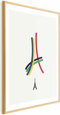 Produktbild von Posterpapier Poster - Eiffel Tower - Colored Graphic - Abstraction 29.7x42 cm Abstrakt n-C-10042-ao-a