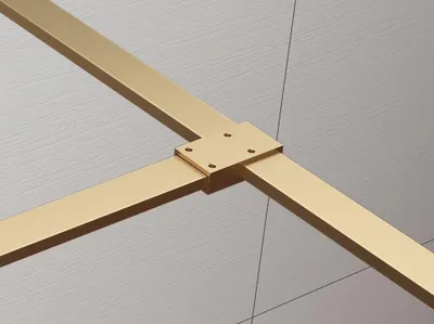 Produktbild von Polysan ESCA T-  Eckstütze-Verbindungsstück, Gold matt