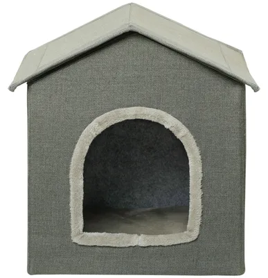 Produktbild von PawHut Katzenhöhle Katzenhaus, Katzenhütte mit Zwei Türen, Katzenkorb mit Kissen