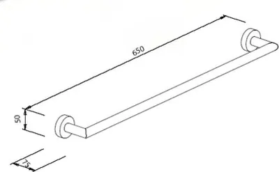 Produktbild von Dietsche Badetuchstange chrom 80cm x 10, 777510