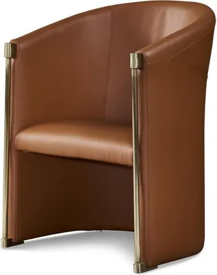Image de Fauteuil design 1 place Cuir synthétique luxe marron Fauteuil TV 1 place Nouveau