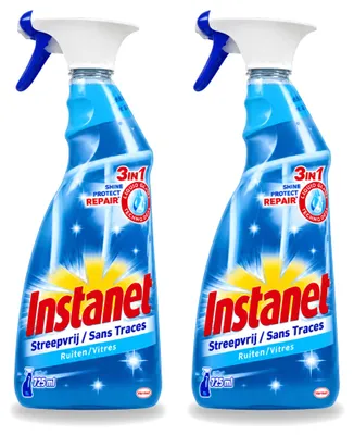 Produktbild von 2 x Instanet Glasreiniger - 3-in-1 Spray - 725 ml - Vorteilspackung - 2 Stücke