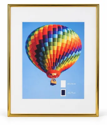 Produktbild von Ideal Life Kunststoff Bilderrahmen Wanddeko Collage Poster Bilder Foto Rahmen - Farbe: Gold | Format: 40x50