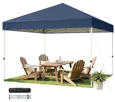 Produktbild von Faltpavillon 3x3m Wasserdicht UV-Schutz 50+ Höhenverstellbar Blau