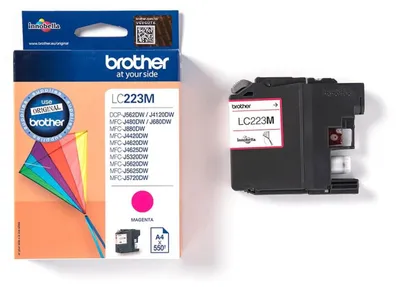 Produktbild von Brother LC223M, Magenta, Tinte auf Pigmentbasis, 1 Stück(e), 550 Seiten, Einzelpackung
