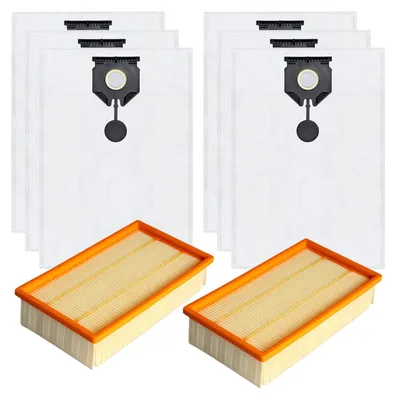 Staubsaugerbeutel-Set 6+2 HEPA-Filter für Kärcher NT 30/1