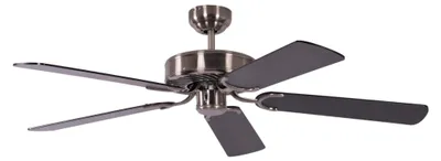 Produktbild von Deckenventilator Potkuri Aged Silver / Schwarz 132 cm mit Zugkette