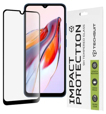 Produktbild von Techsuit Full Cover Impact Protection Displayschutzfolie für Xiaomi Redmi 12C - Schwarz