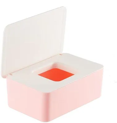 Image de Porte-serviettes en PP, blanc et rose, 18,5 × 11,5 × 7,5 cm