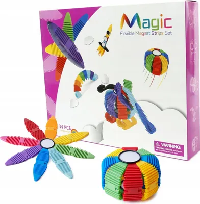 Zdjęcie produktu dla Elastyczne Klocki Magnetyczne 3D Zestaw 34El.