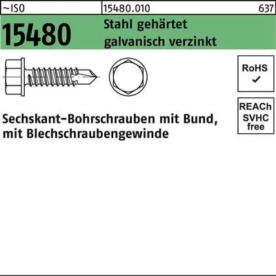 Produktbild von Reyher  Sechskant-Bohrschraube ISO 15480 St. ST 4,2x25 vz (1000 Stück)