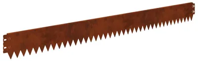 Produktbild von vidaXL Raseneinfassung 20 pcs 103 x 10 cm Stahl Rostig