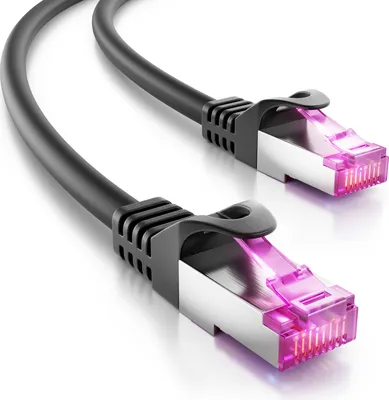 Produktbild von deleyCON 50m CAT7 Outdoor Netzwerkkabel für Außenbereich (10 Gbit/s, S/FTP Schirmung, Kupfer) RJ45 Stecker Ethernet LAN Patchkabel - Witterungsbeständig - für Kameras, PoE, Camping uvm.
