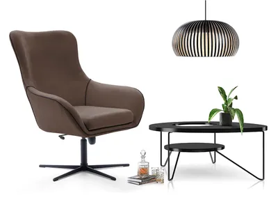 Obrázek produktu pro Otočné křeslo SERENA - taupe / černé