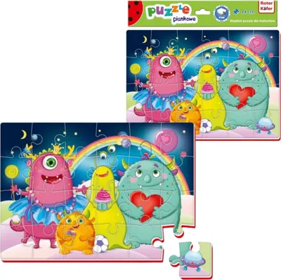 Produktbild von Lernpuzzle Roter Kątek: Niedliche Kreaturen im A4-Format - Kreatives Puzzle für Kinder mit CE|EN 71 Zertifikat